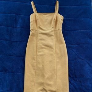 Antonio Melani Gold Calf-Length Dress